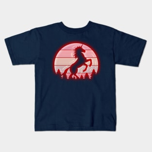 Red Unicorn Kids T-Shirt